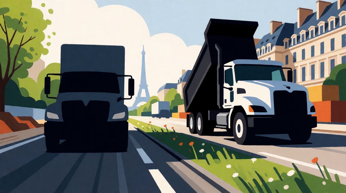 Parceria Potente ou Luta de Poder? O International LT-2025 e a Linha Mack MD Vocacional Dump Truck