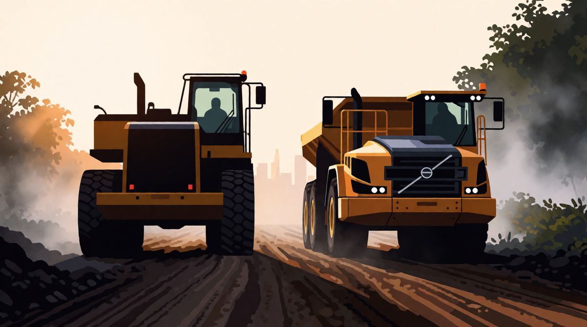 Caterpillar 777-07 Serie vs. Volvo A40: Wer liefert f"ur den schweren Transport in der Bauindustrie tats"achlich?